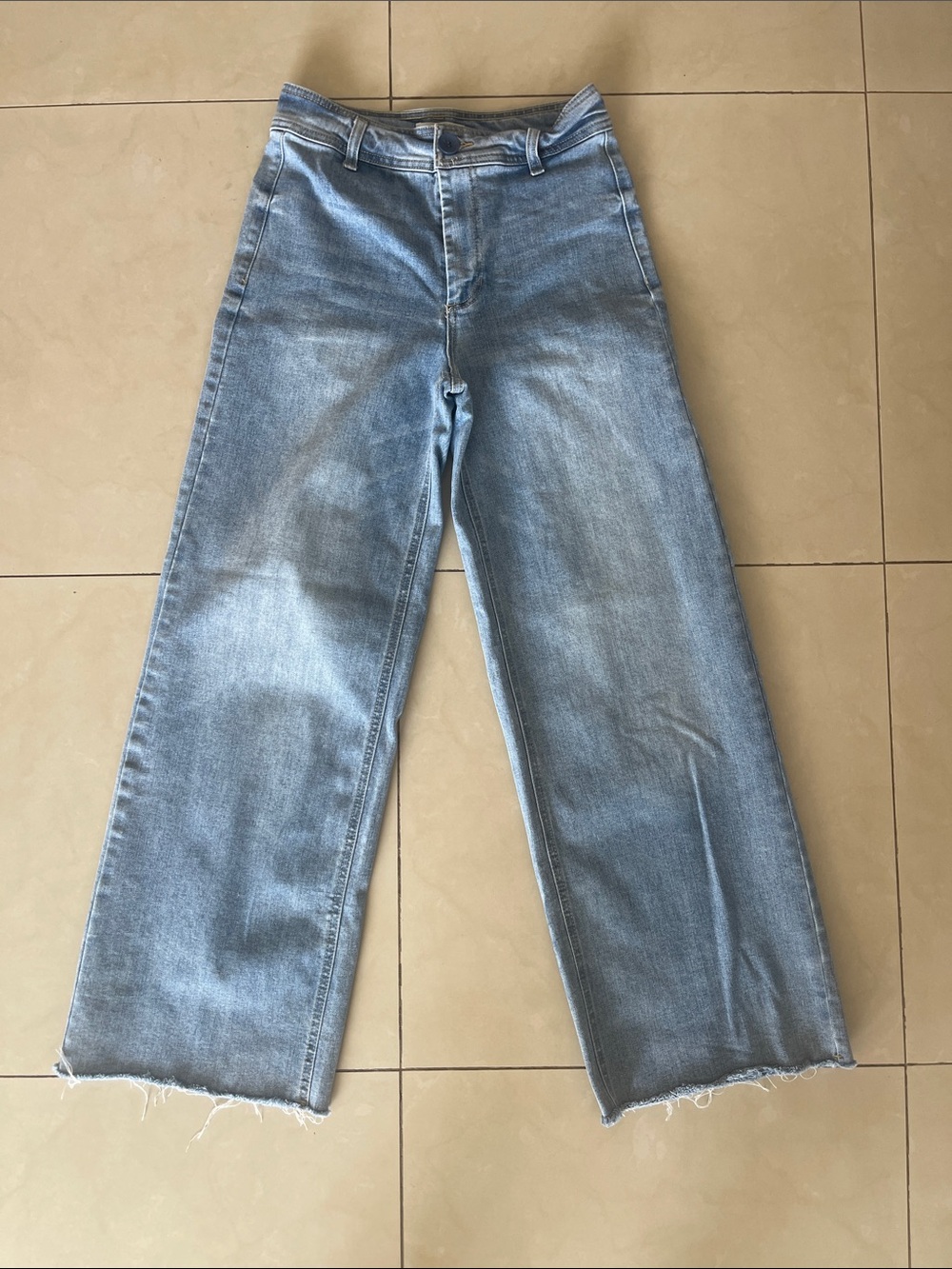 Oat New York Light Blue Wide Leg Denim Jeans